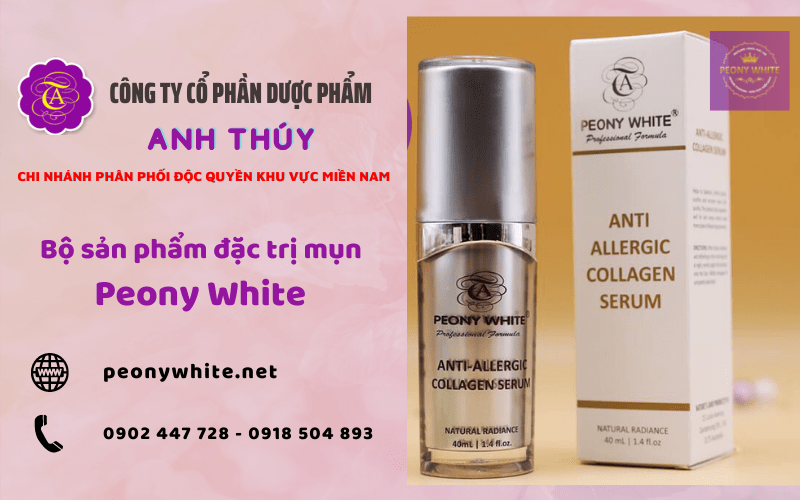 Bộ sản phẩm đặc trị mụn Peony White Bộ sản phẩm đặc trị mụn Peony White